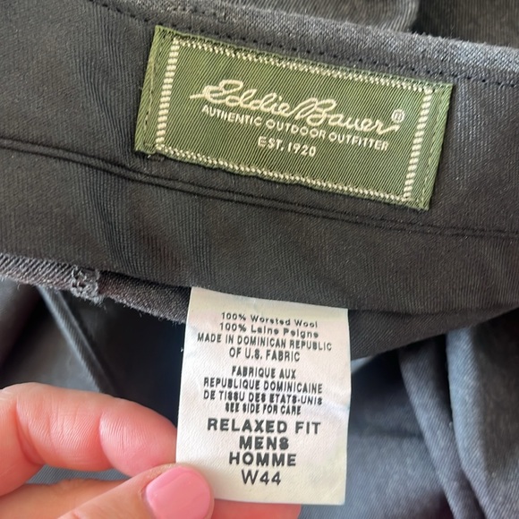 New Eddie Bauer Men's Black Pants Size 44W - Picture 7 of 7